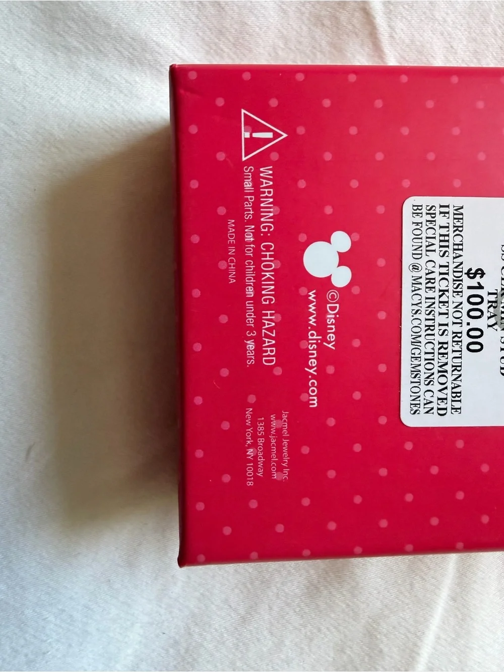 Disney Minnie Mouse Sterling Silver Earrings and Pink Bow Compact